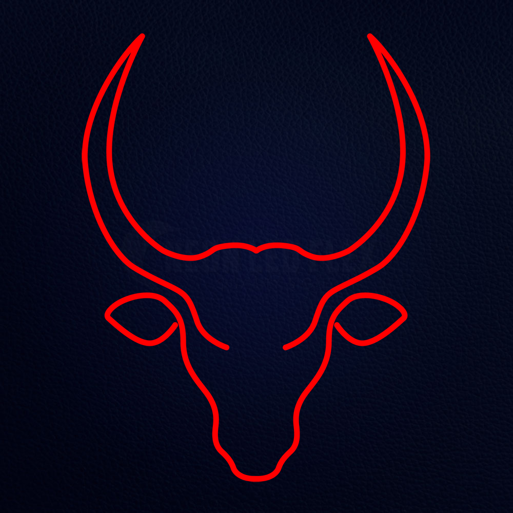 Bull Skull Cow Neon Sign