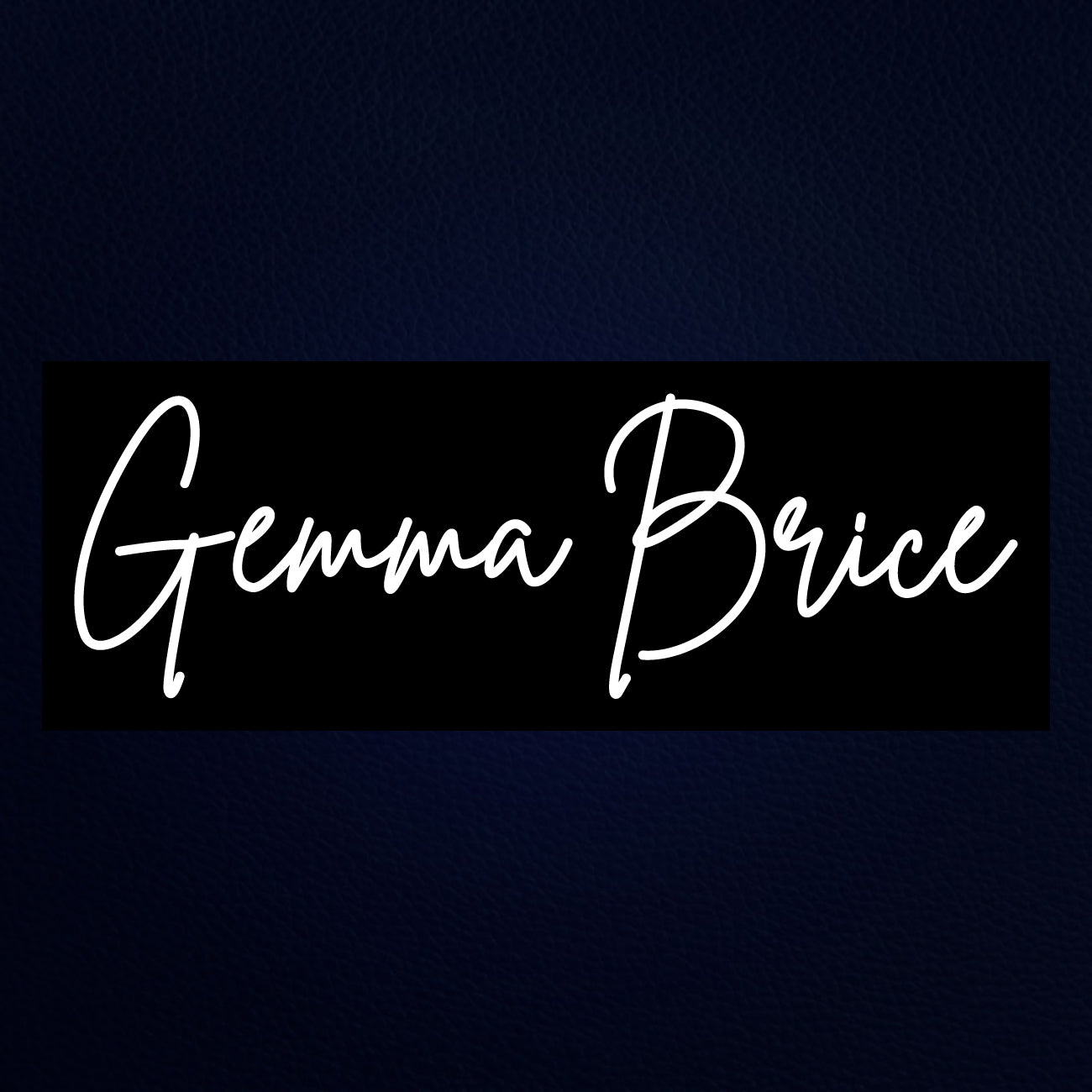 Gemma Brice White Neon Sign