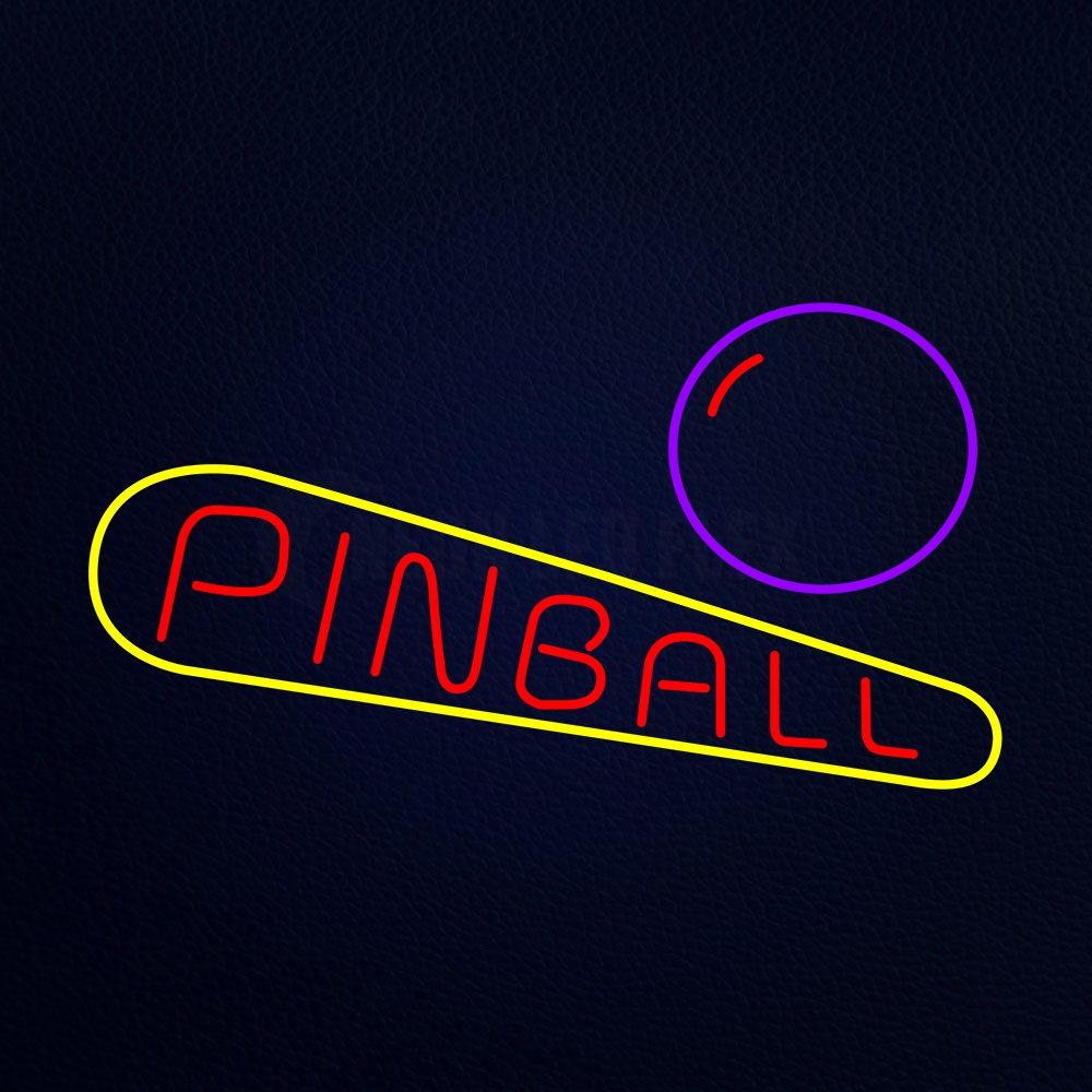 Pinball Logo Neon Sign