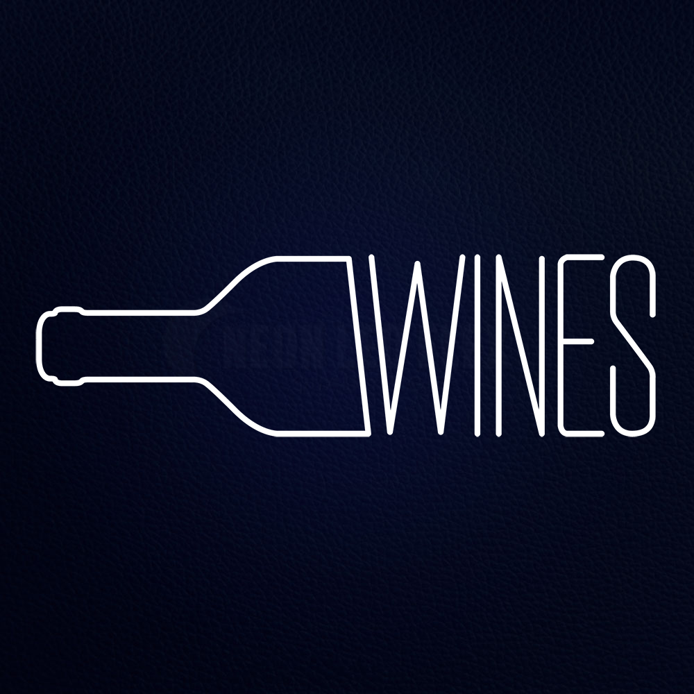 Wine With Bottle Neon Sign