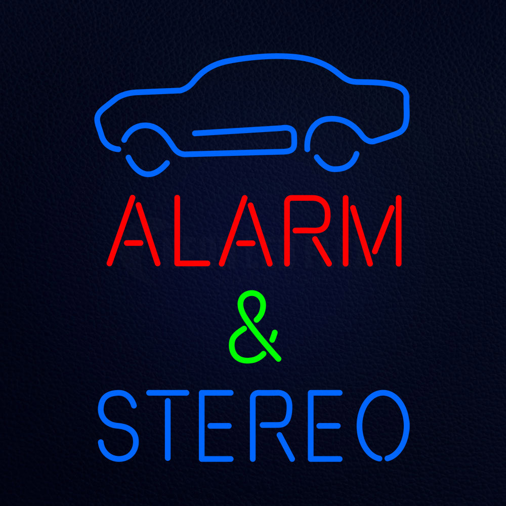 Alarm Stereo Automotive Car Neon Flex Sign