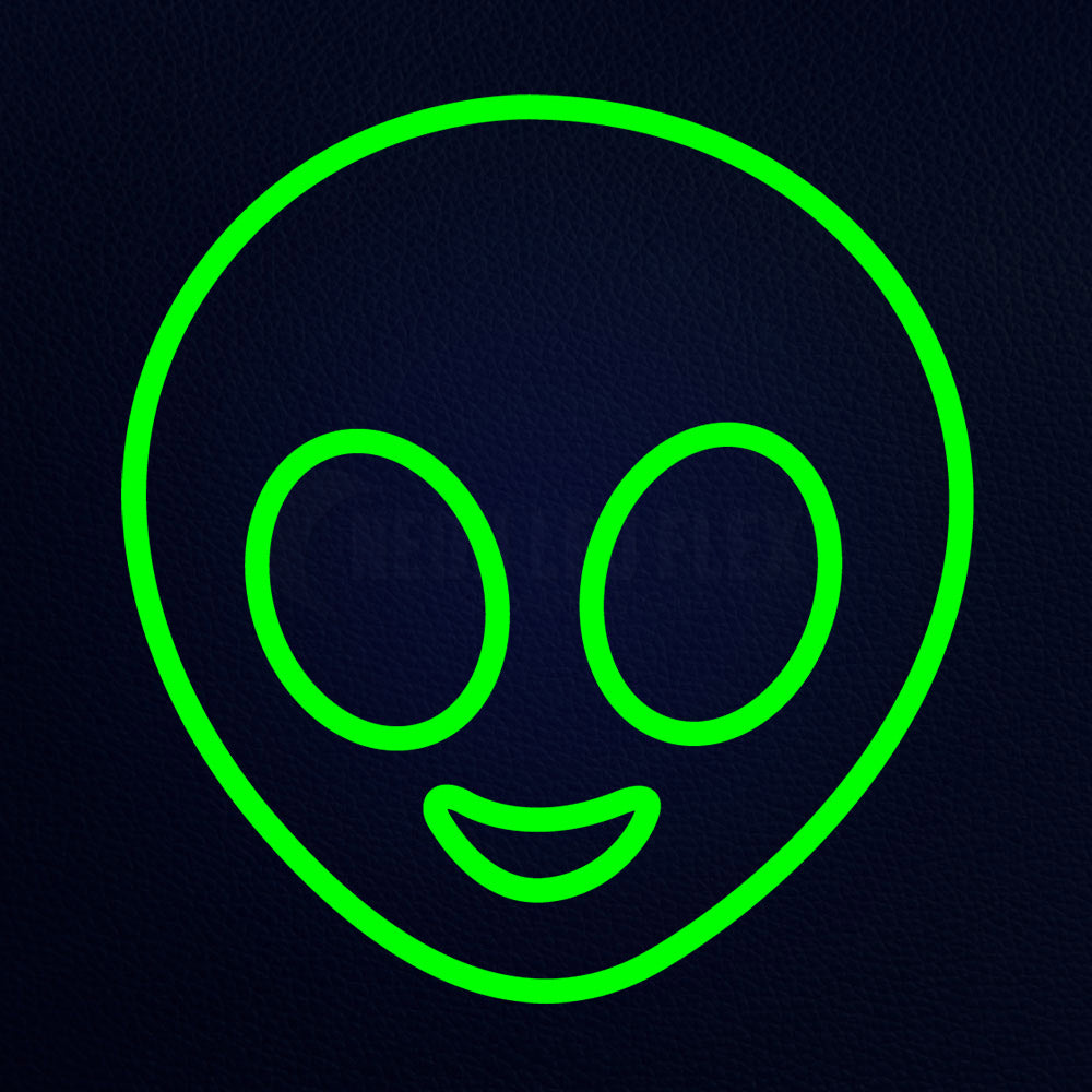 Alien Emoji Neon Flex Sign