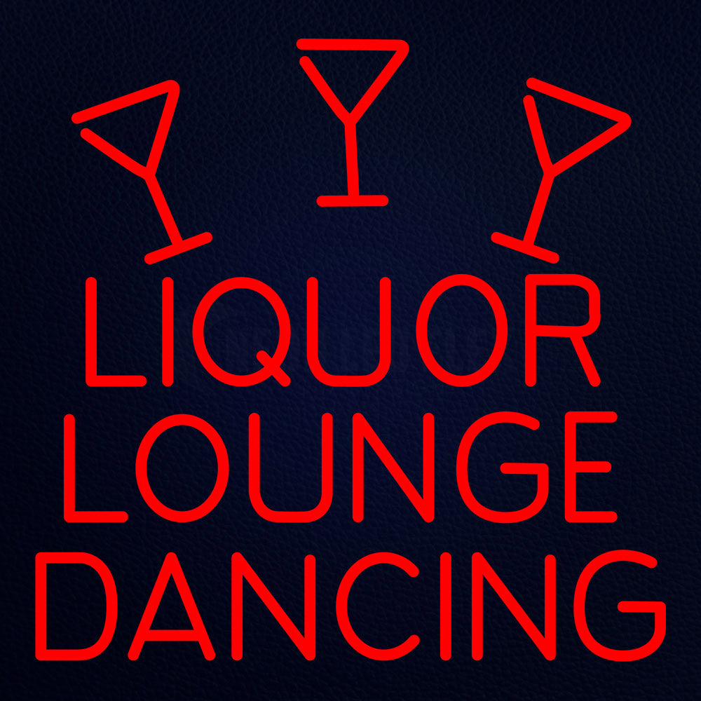 Bar Liquor Lounge Dancing With Wine Glasses Neon Flex Sign