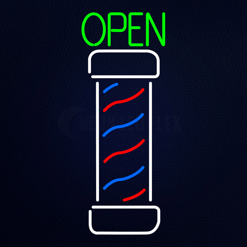 Barber Open Logo Neon Flex Sign