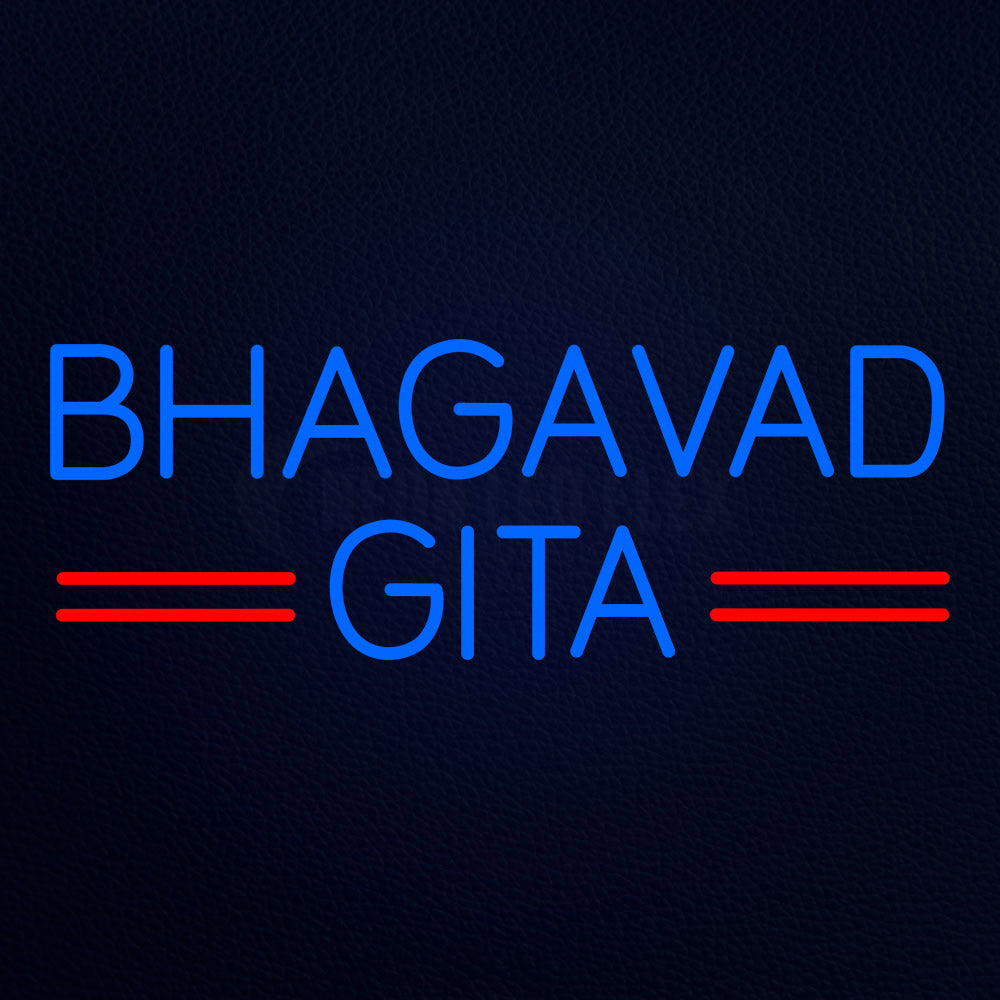 Blue Bhagavad Gita Neon Flex Sign