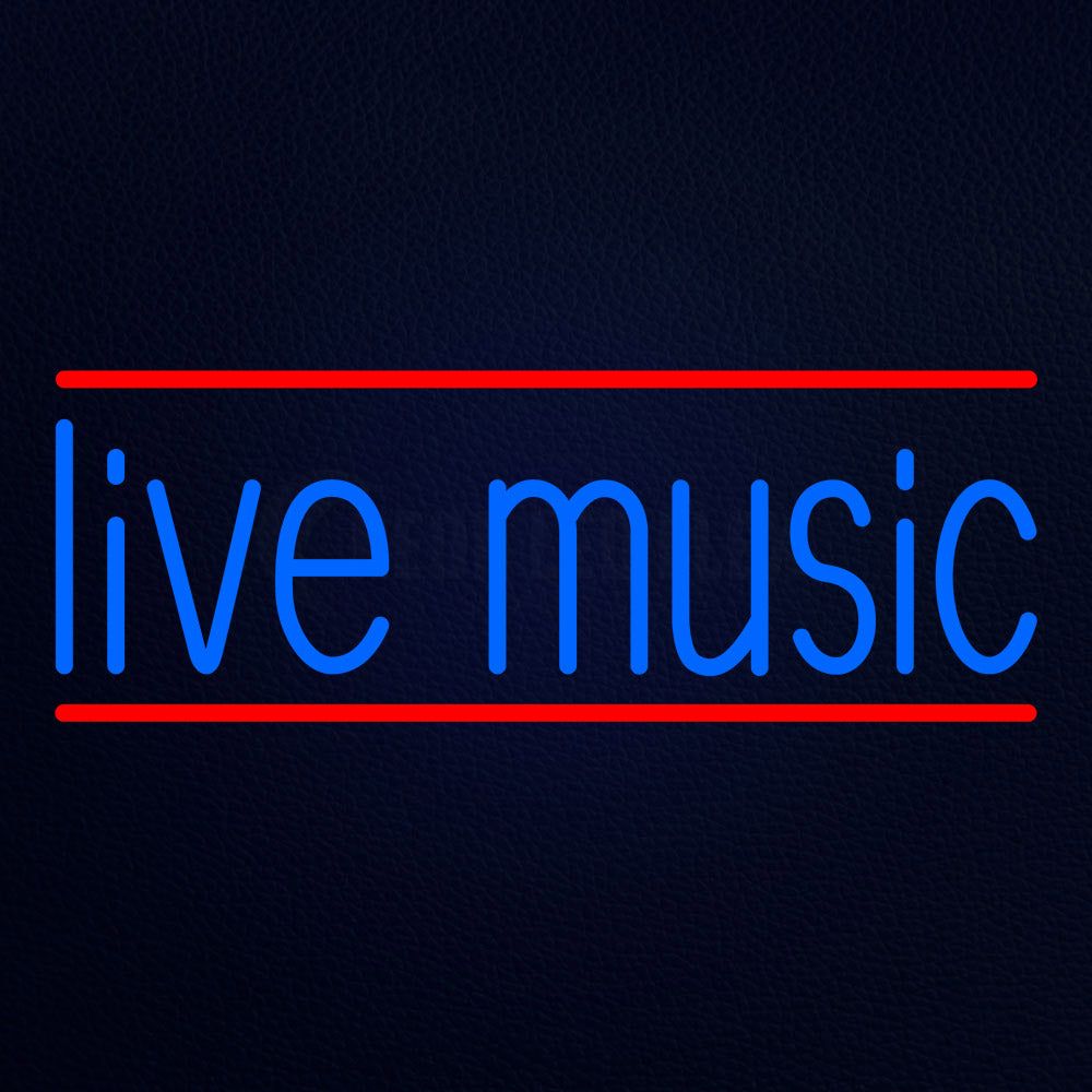 Blue Live Music Neon Flex Sign