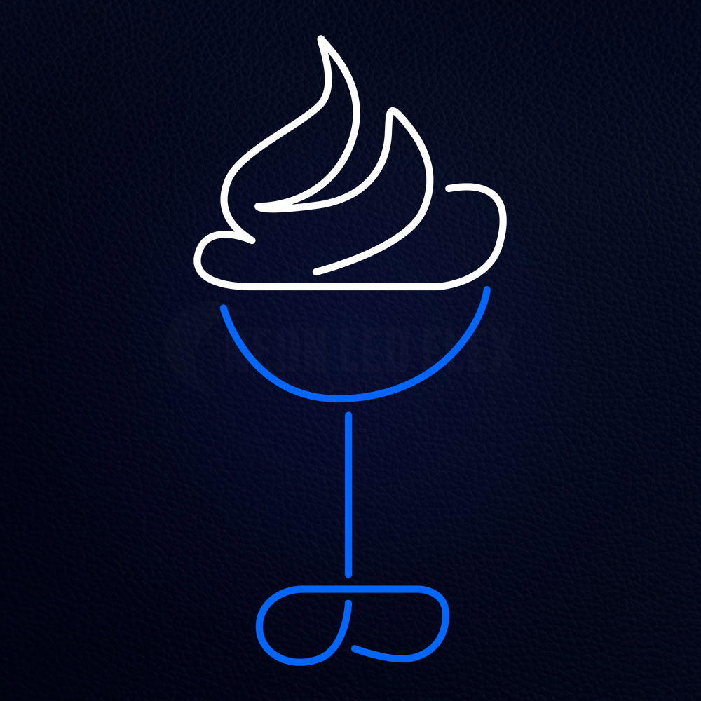 Blue White Ice Cream Neon Flex Sign