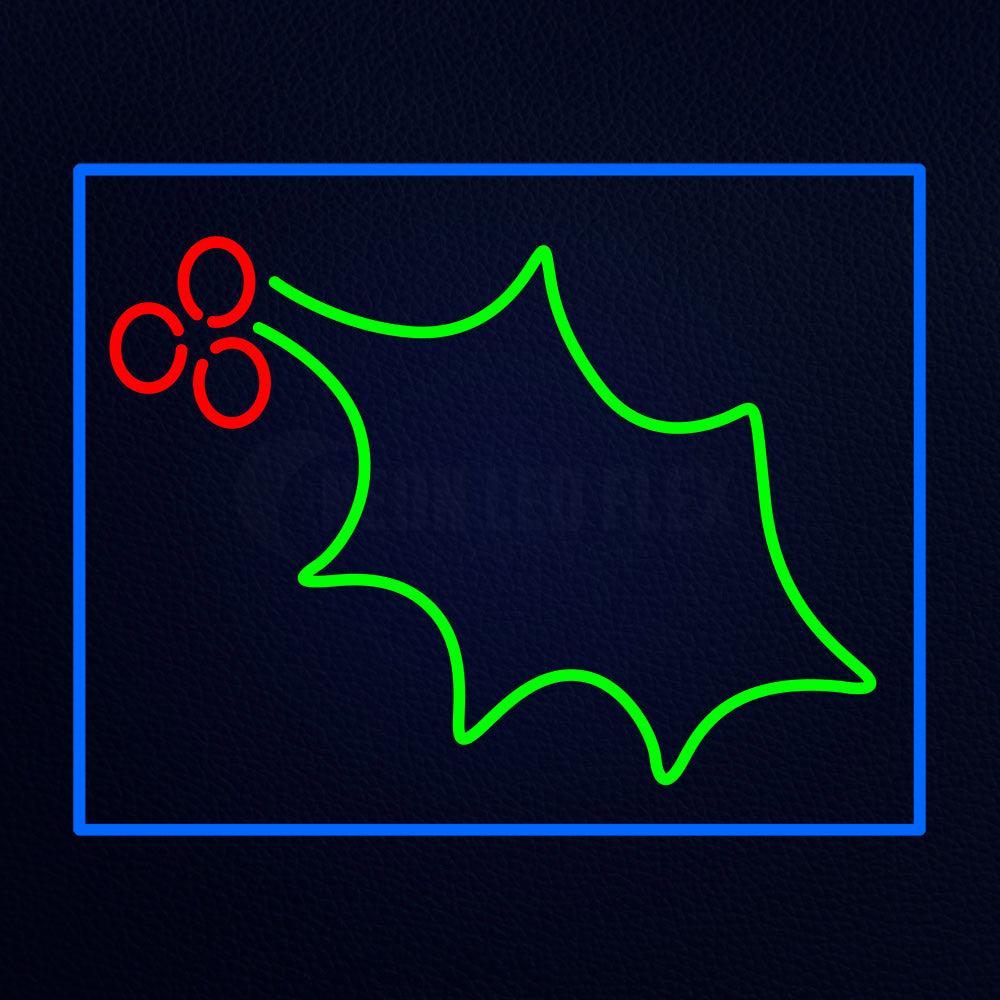 Christmas Holly Neon Flex Sign