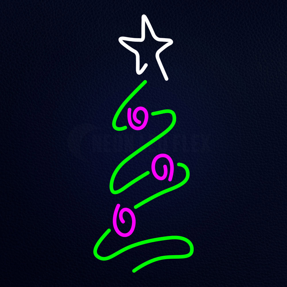Christmas Tree Freestanding Neon Flex Sign
