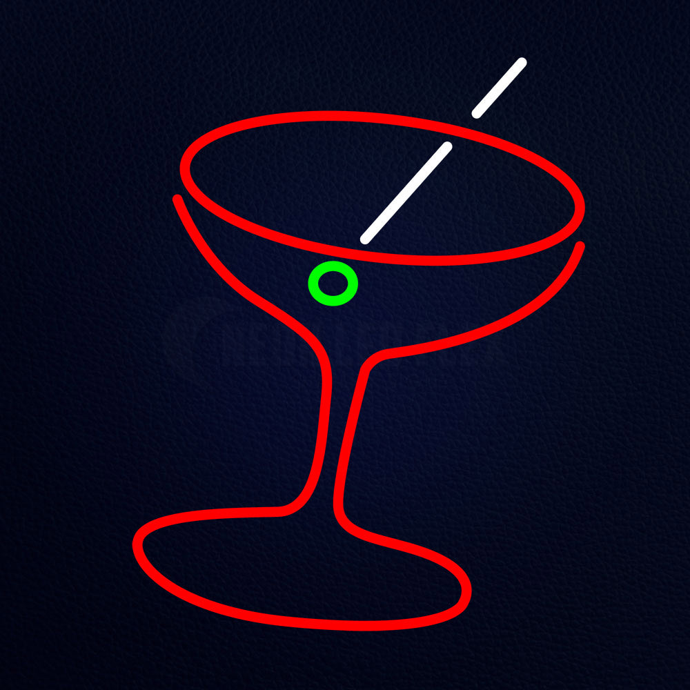 Cocktail Glass Neon Flex Sign