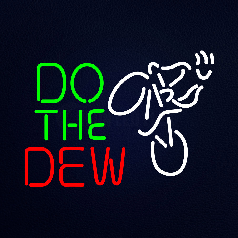 Do The Dew Mountain Bike Logo Neon Flex Sign