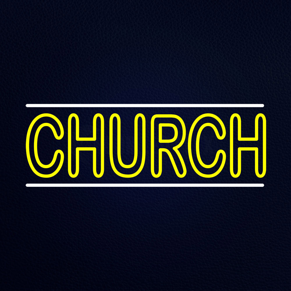 Double Stroke Church Neon Flex Sign