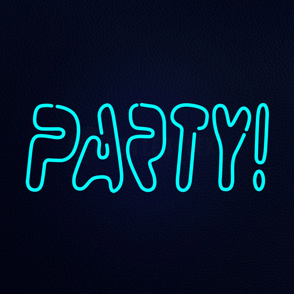 Double Stroke Party Neon Flex Sign