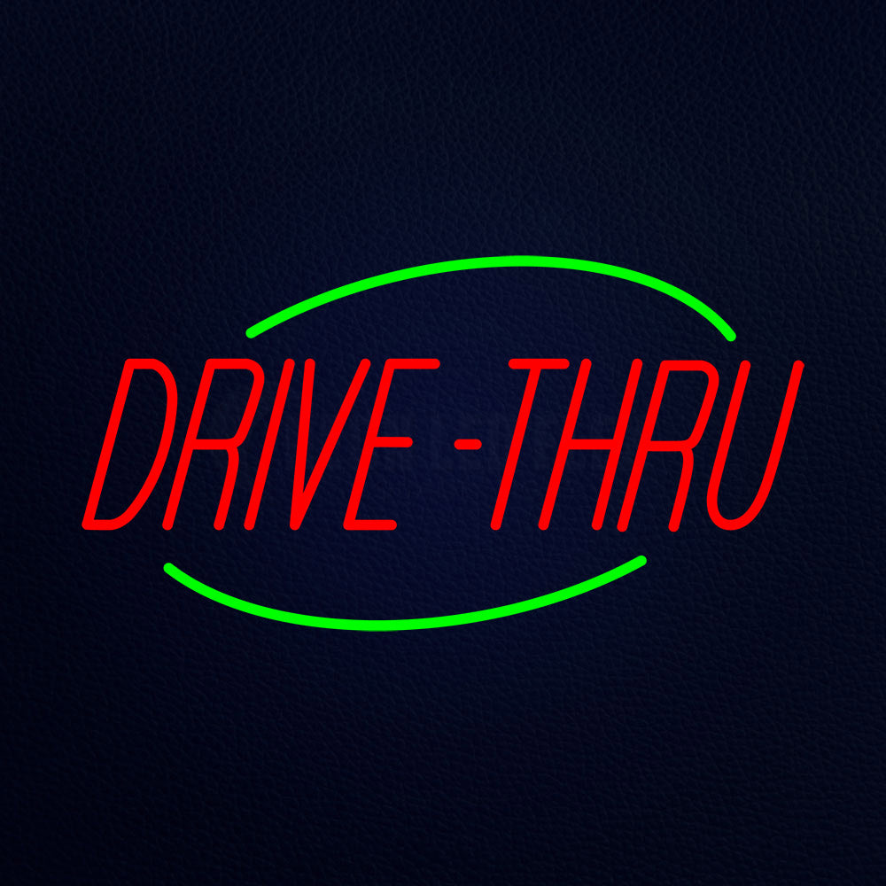 Drive Thru Animated Neon Flex Sign