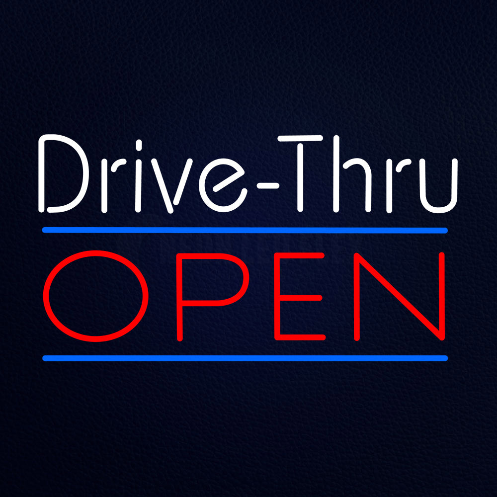 Drive Thru Open Neon Flex Sign