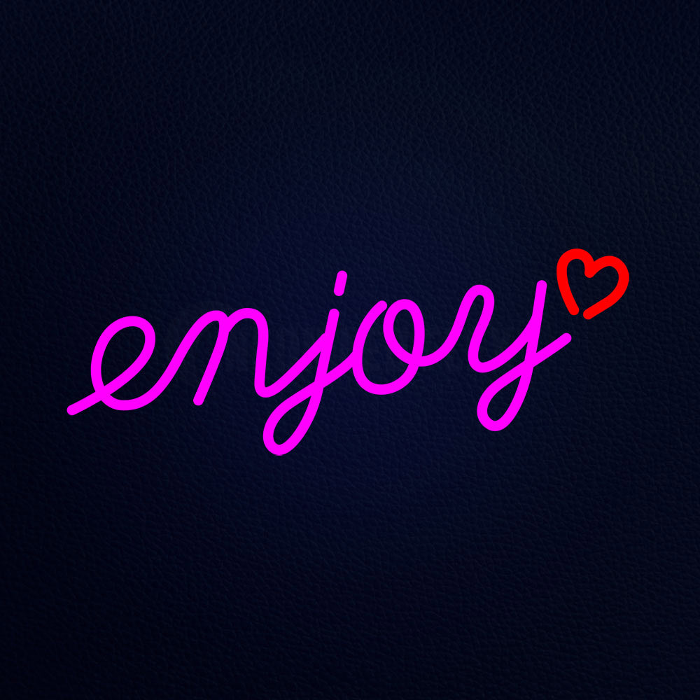 Enjoy With Heart Neon Flex Sign