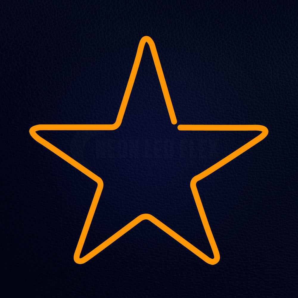 Five Pointed Star Neon Flex Sign
