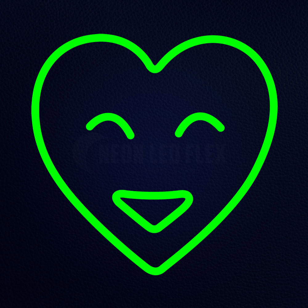 Glowing Emoji Heart Neon Flex Sign