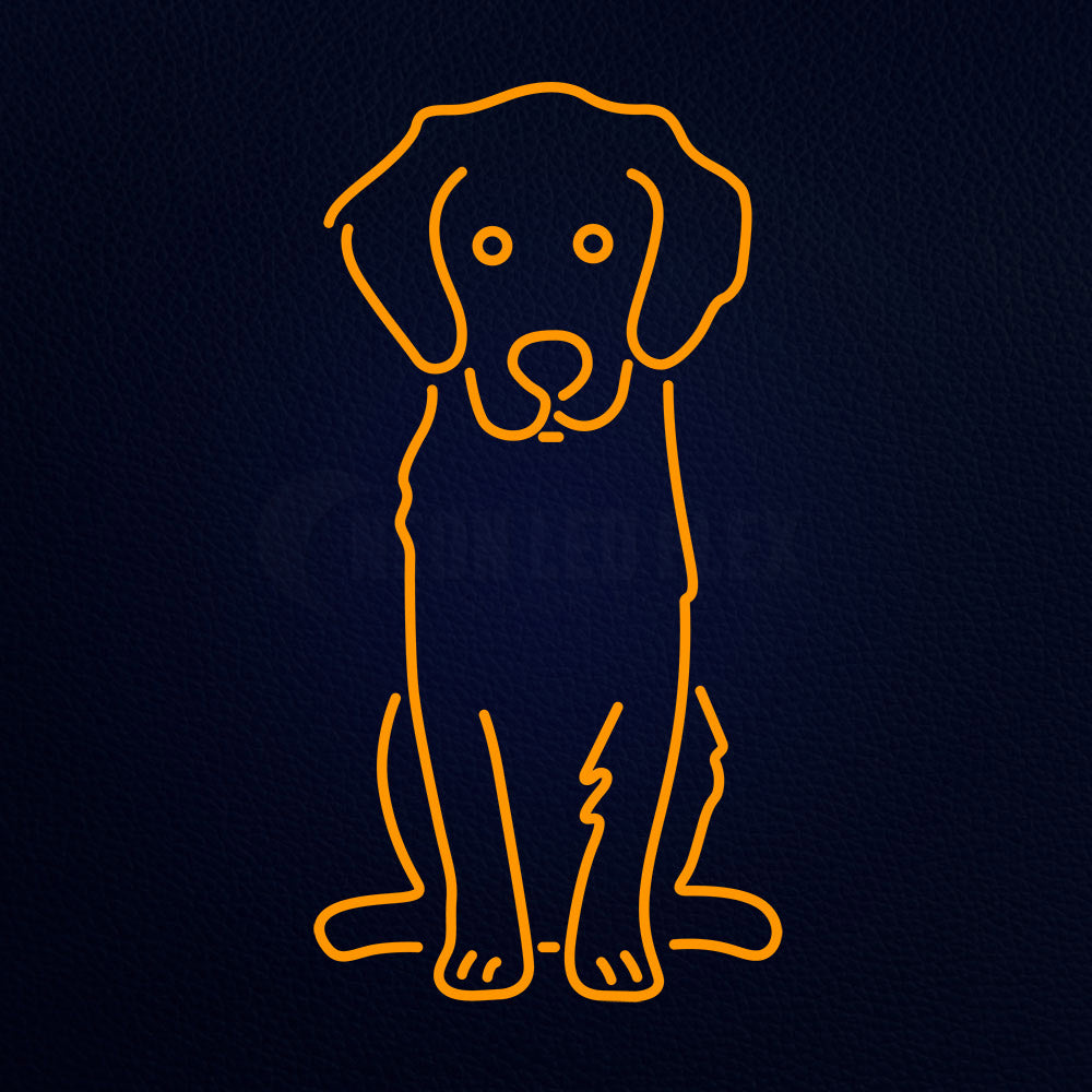 Golden Dog Cartoon Neon Flex Sign