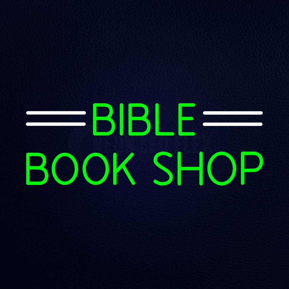 Green Bible Book Shop Neon Flex Sign