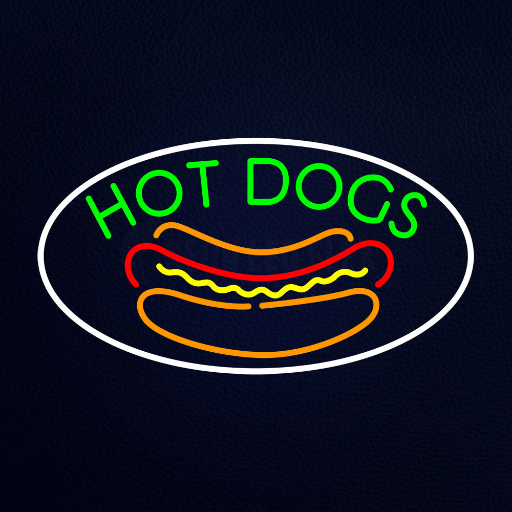 Green Hot Dogs Neon Flex Sign