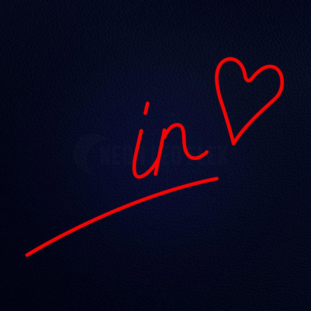 In Love Heart Logo Neon Flex Sign