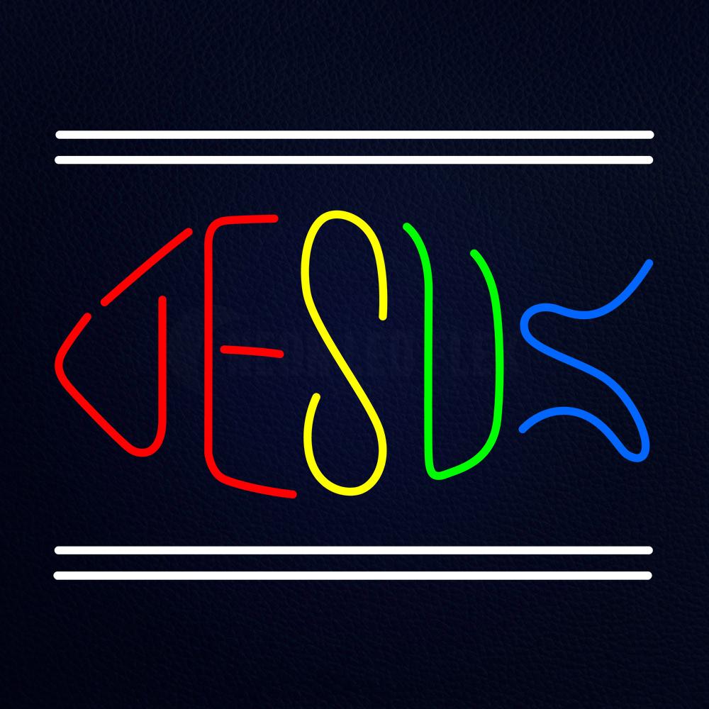 Jesus With Line Neon Flex Sign