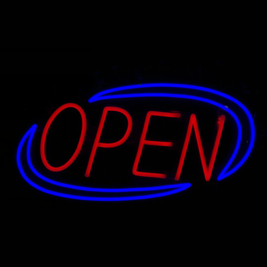 Open Neon Sign
