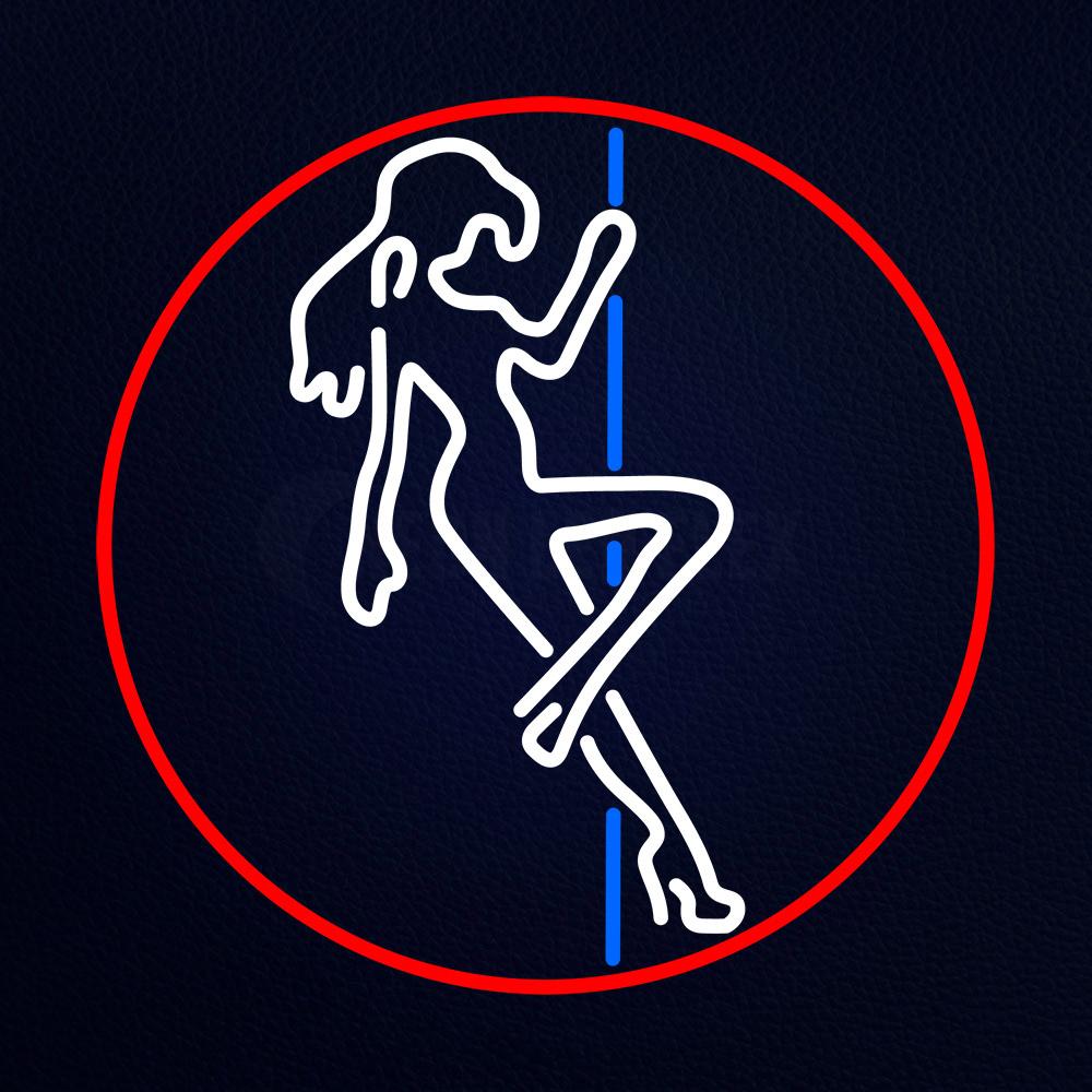 Pole Dance Girl Strip Club Neon Flex Sign