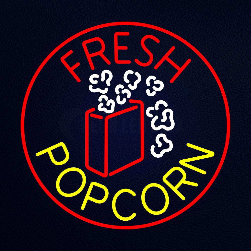 Red Fresh Yellow Popcorn Neon Flex Sign