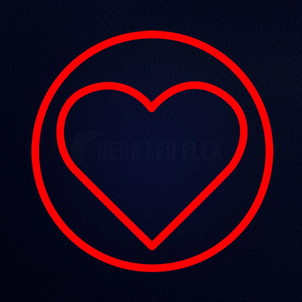Red Heart Emoji Neon Flex Sign