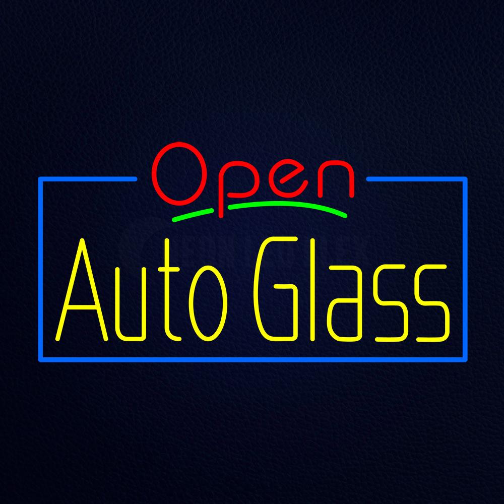 Red Open Yellow Auto Glass Neon Flex Sign