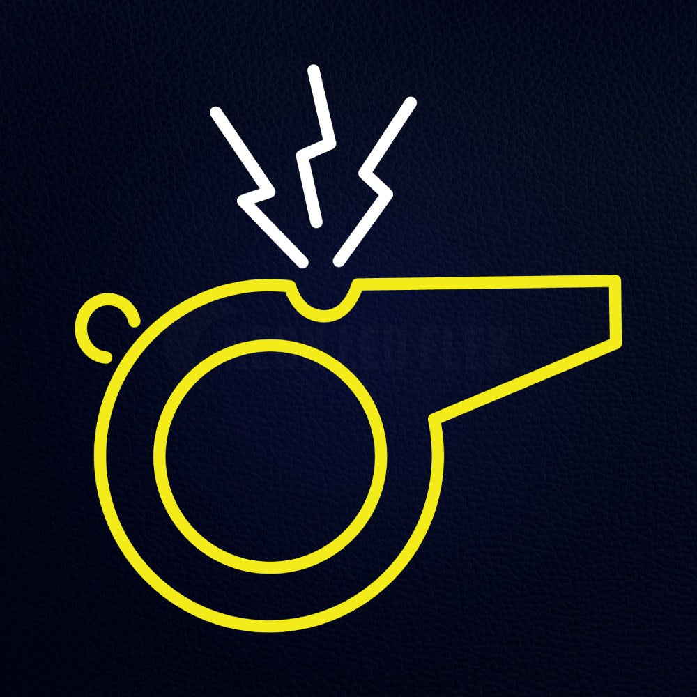 Referee Whistle Neon Sign 3