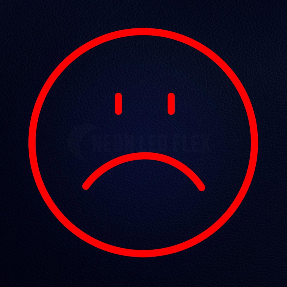 red sad smiley faces