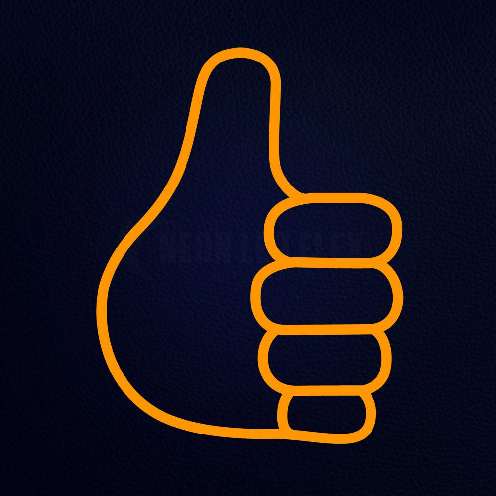 Set of Glowing Hand Neon Flex Sign