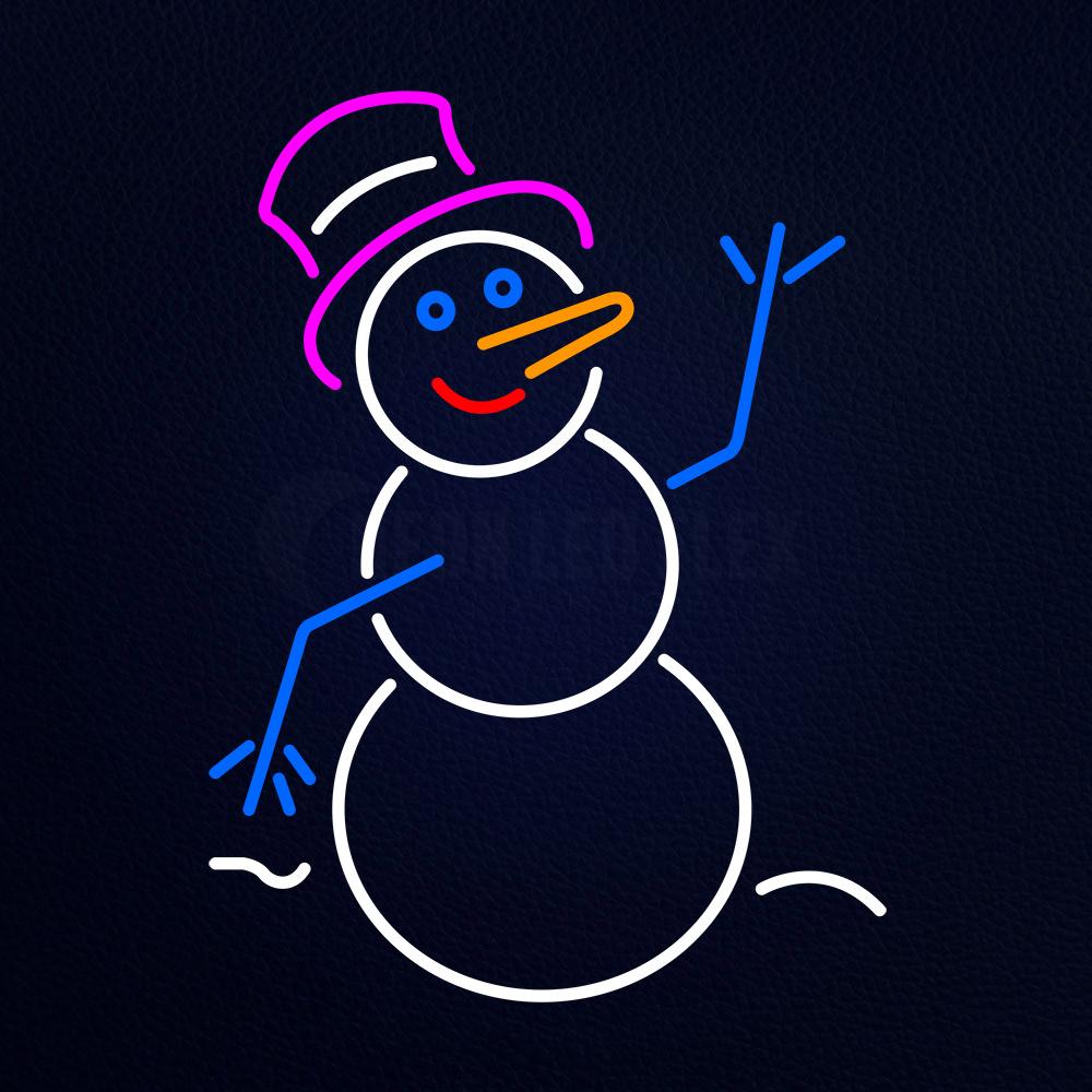 Snowman Signboard Neon Flex Sign