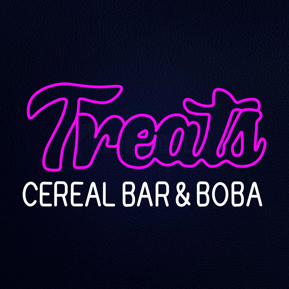 Treats Cereal Bar and Boba Neon Flex Sign