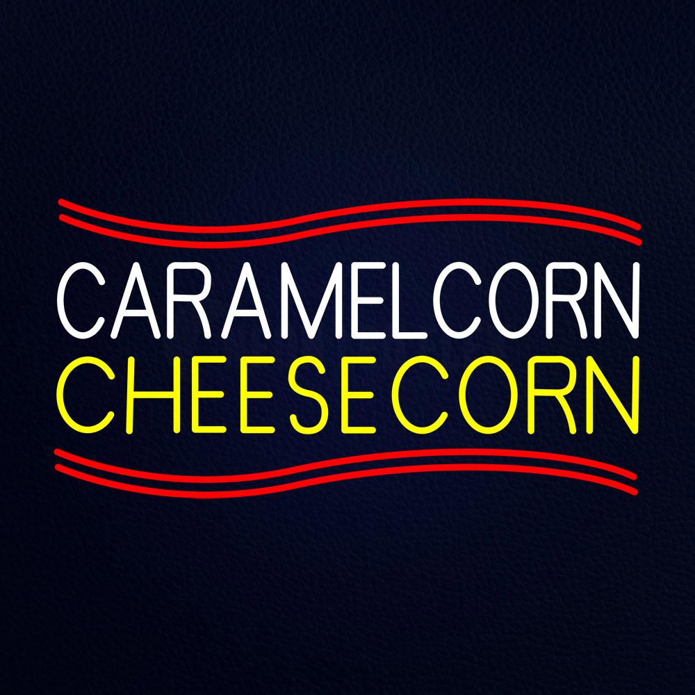 White Caramel Corn Yellow Cheese Corn Neon Flex Sign