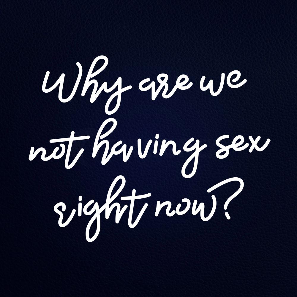 Why Are We Not Having Sex Right Now Real Neon Sign