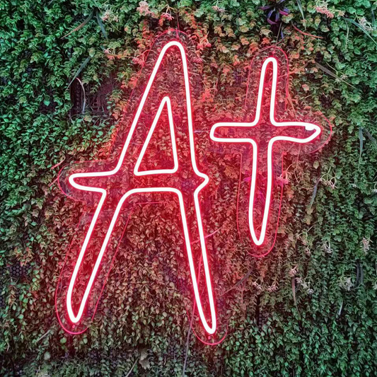 A Plus Mathnasium Big Neon Sign