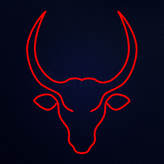 Bull Skull Cow Neon Sign