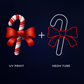 Christmas Candy Canes Popular Stick UV Print Neon Sign
