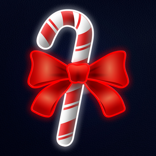 Christmas Candy Canes Popular Stick UV Print Neon Sign