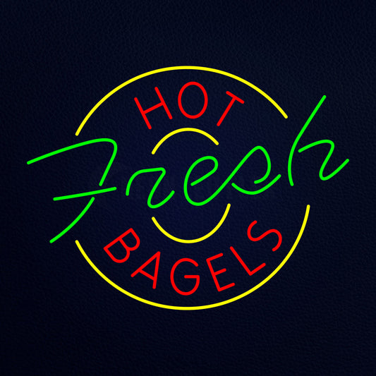 Hot Fresh Bagels LED Neon Sign