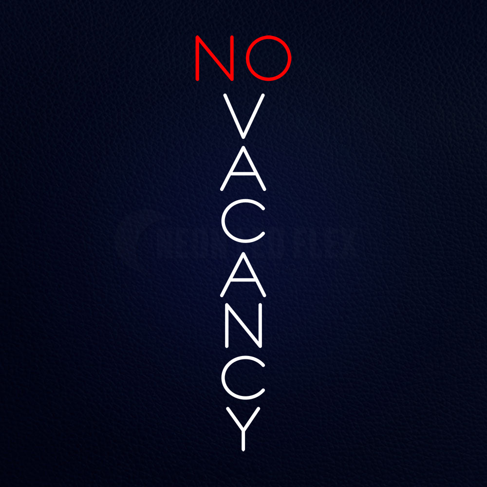 No Vacancy Vertical Neon Sign