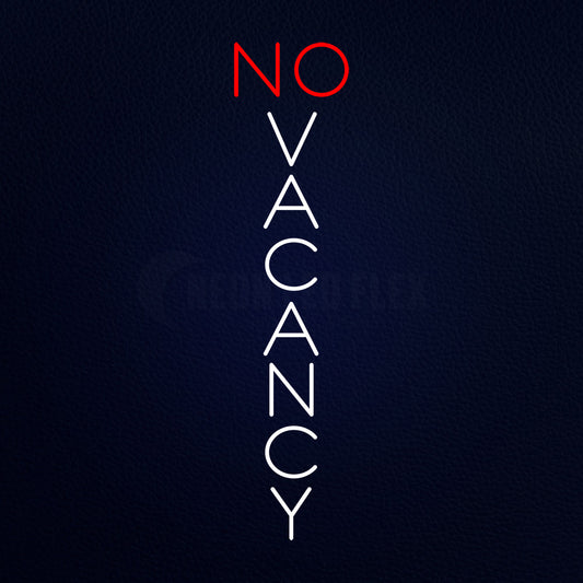 No Vacancy Vertical Neon Sign