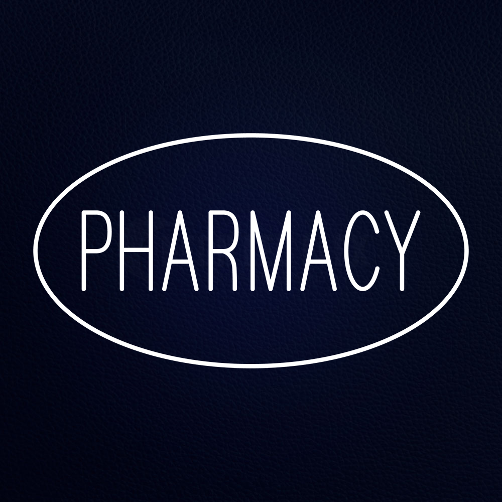 Pharmacy Oval Border Neon Sign
