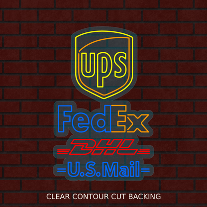 Ups Fedex DHL US Mail Neon Sign