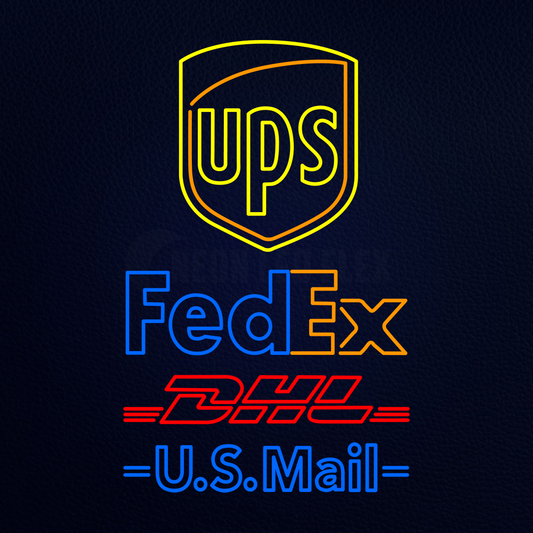 Ups Fedex DHL US Mail Neon Sign