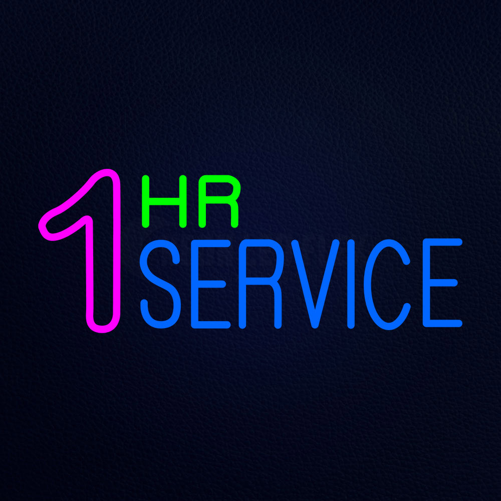 1 Hr Service Neon Flex Sign